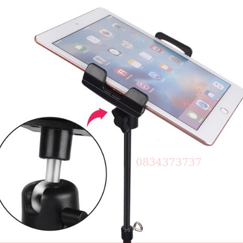 cây livestream, quay tiktok cho ipad máy tính bảng điệnthoại chân tripod cao từ 65cm đến 2m chiều ngang máy nhỏ hơn 20cm