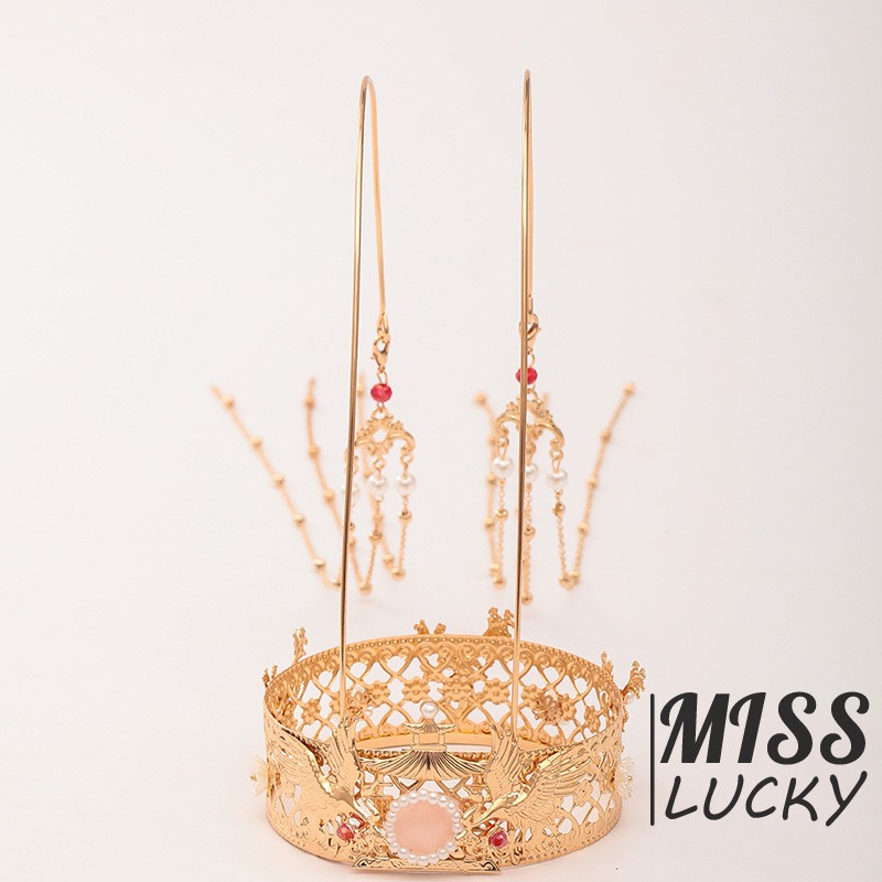 Bộ trâm và vương miện phong cách Trung Hoa cổ điển cho nữ