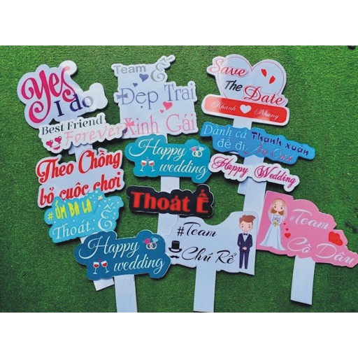 (GIẢM GIÁ) Hagtag Cầm Tay thiết kế Sinh nhật, Cưới, Sự kiện, Khai trương