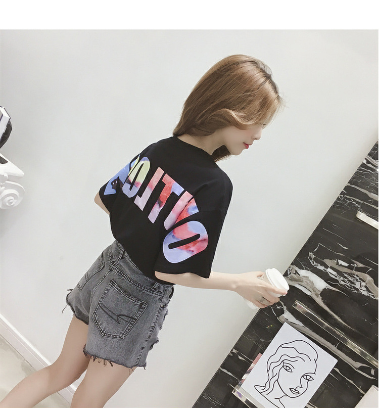 2021 new summer short-sleeved T-shirt female ins trend loose large size student shirt tees