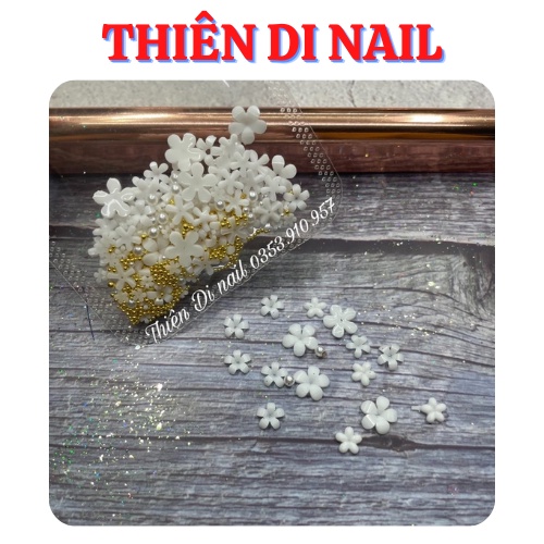 Hoa sứ mini dành cho tiện nail, Set hoa sứ đính móng siêu xinh Thiên Di Nail