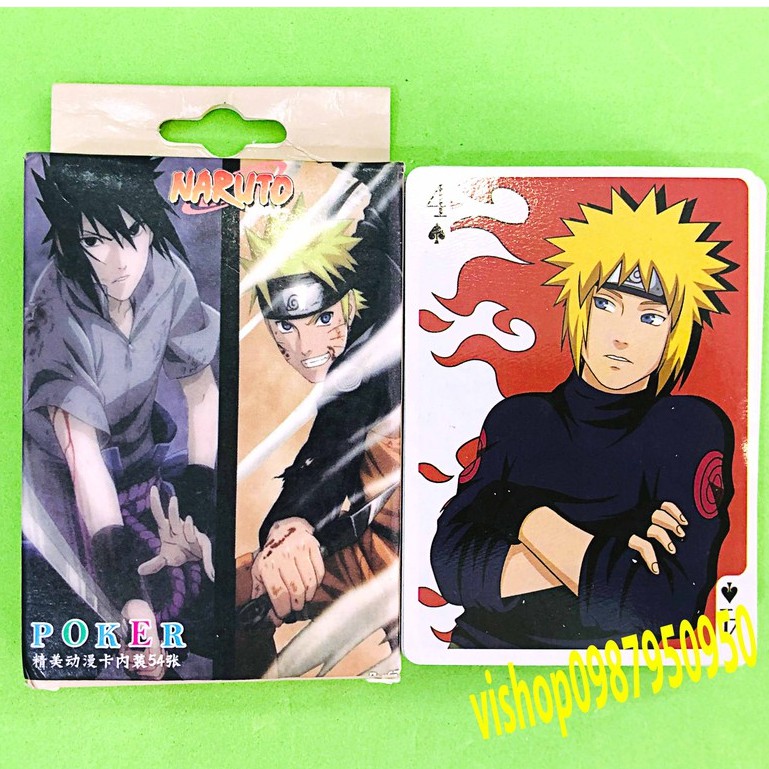 Bộ bài Tây anime NARUTO, bộ tú poker 54 lá in hình anime manga dễ thương độc đáo
