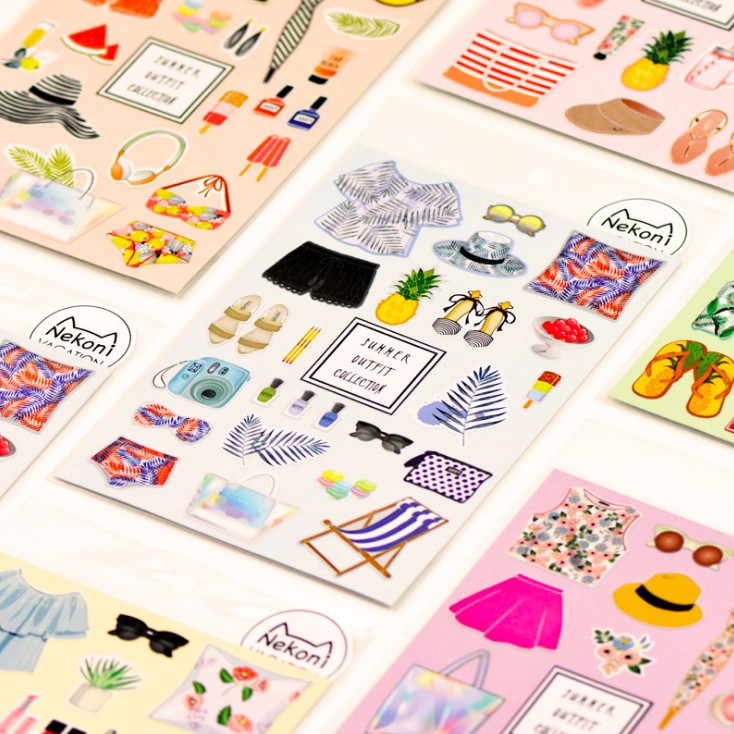Sticker Nekoni Summer (6 mẫu)