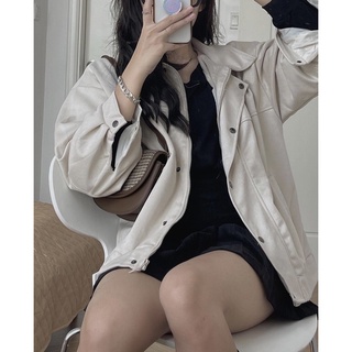 Áo Khoác Biker Da Lộn Mịn