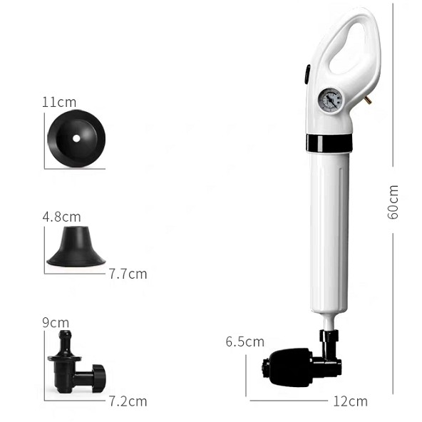 Súng thông tắc bồn cầu/ lavabo/ bồn rửa/ ống nước/ thoát sàn nước sử dụng bằng khí nén TẶNG KÈM ỐNG NƯỚC CO GIÃN