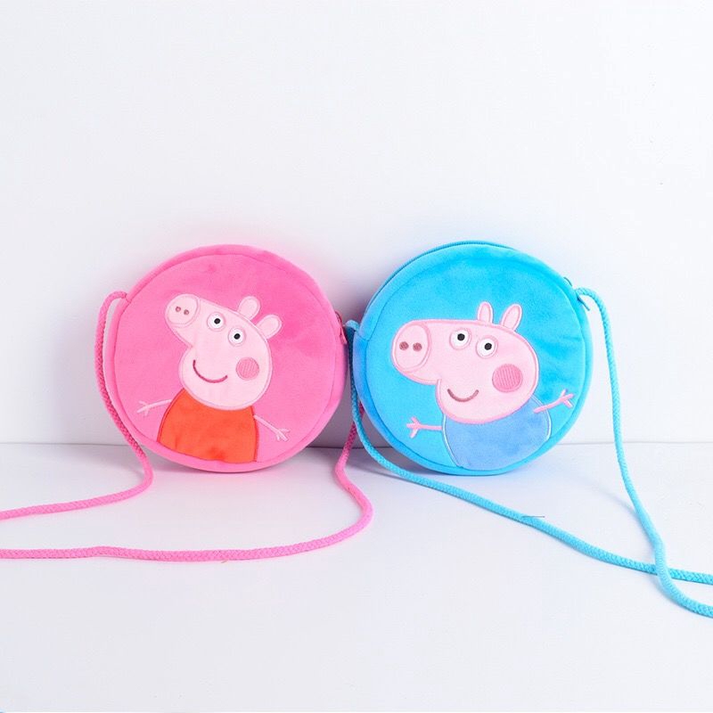 Kids Plush Pig Bag Pink Peppa Pig George Backpack  Haversack For Boys And Girls Birthdays Gifts