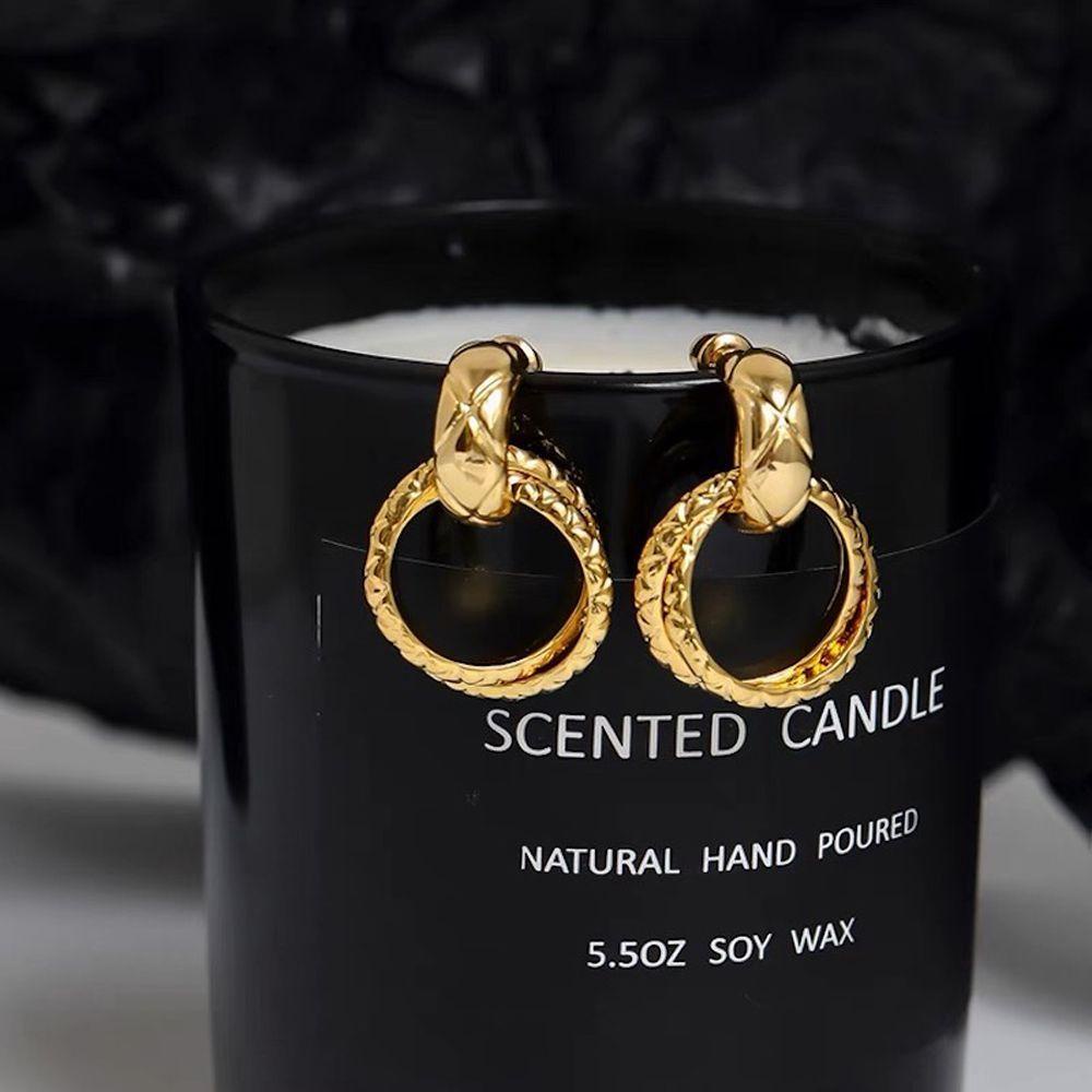 Khuyên Tai Tròn Đơn Giản Thời Trang Thanh Lịch Cho Nữ