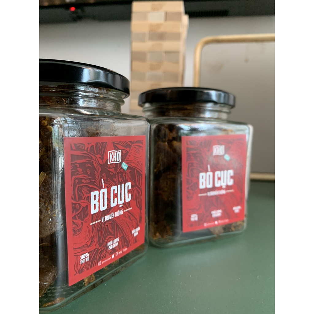 [KHÔ THIỆT] KHÔ BÒ CỤC - Cay vừa - Hũ 220gr | BigBuy360 - bigbuy360.vn
