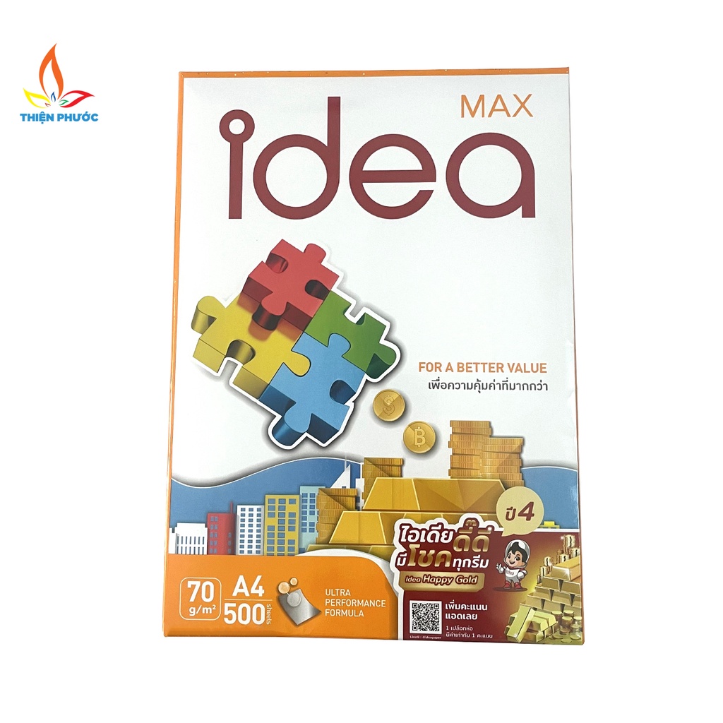 Giấy A4 Idea 80gsm 500 tờ [Thùng 5gram] SUKADO