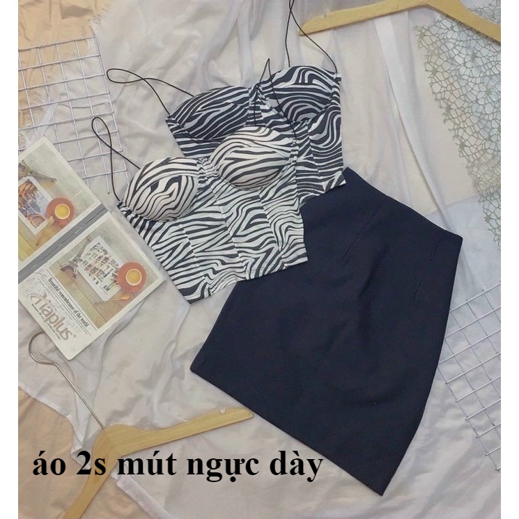 Áo hai dây hoạ tiết beo vằn cúp ngực xịn ☘️☘️☘️☘️Tv alohashop91