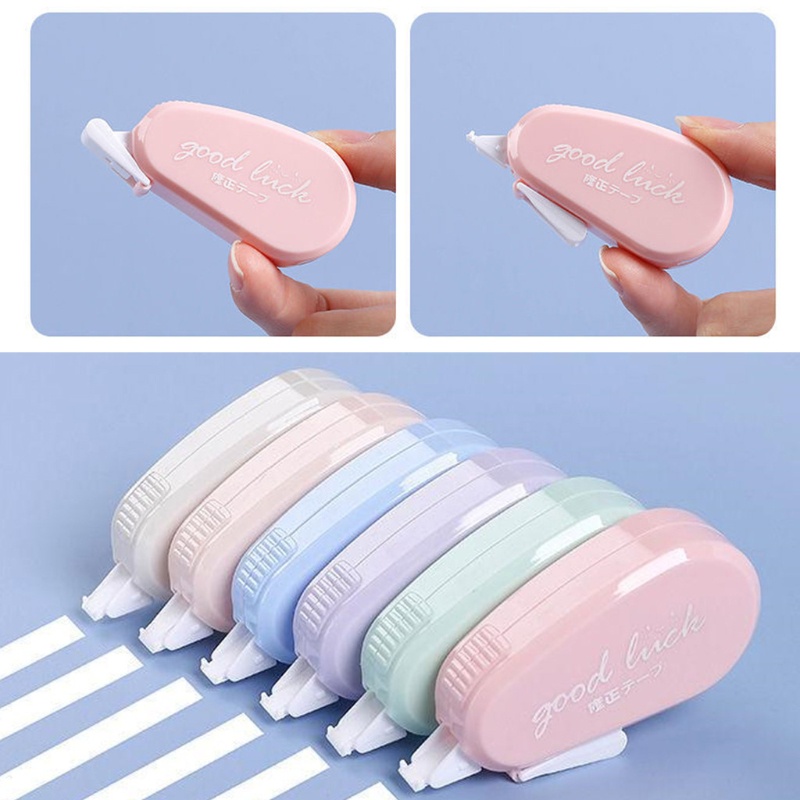 Set 6 Cuộn Băng Keo Chỉnh Sửa Màu Macaron Đường Kính 5mm Nhanh Khô Tiện Dụng Cho Schoo