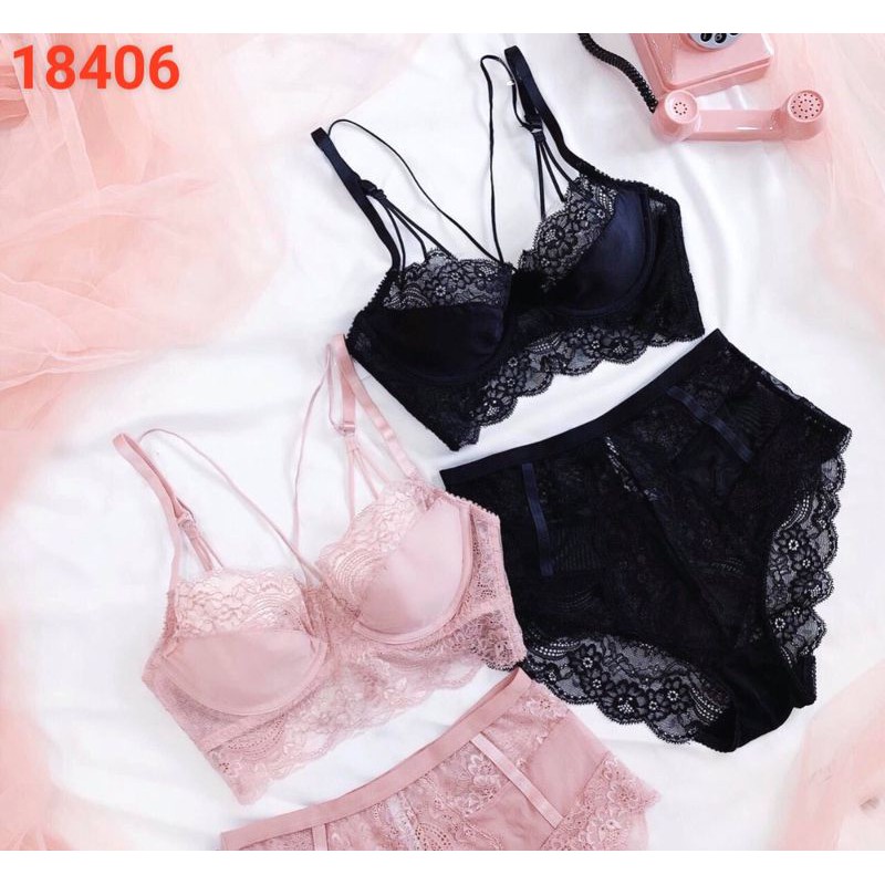 BỘ ĐỒ LÓT CHARM DÂY CHÉO KHÔNG MOUSE SEXY 18406 | BigBuy360 - bigbuy360.vn