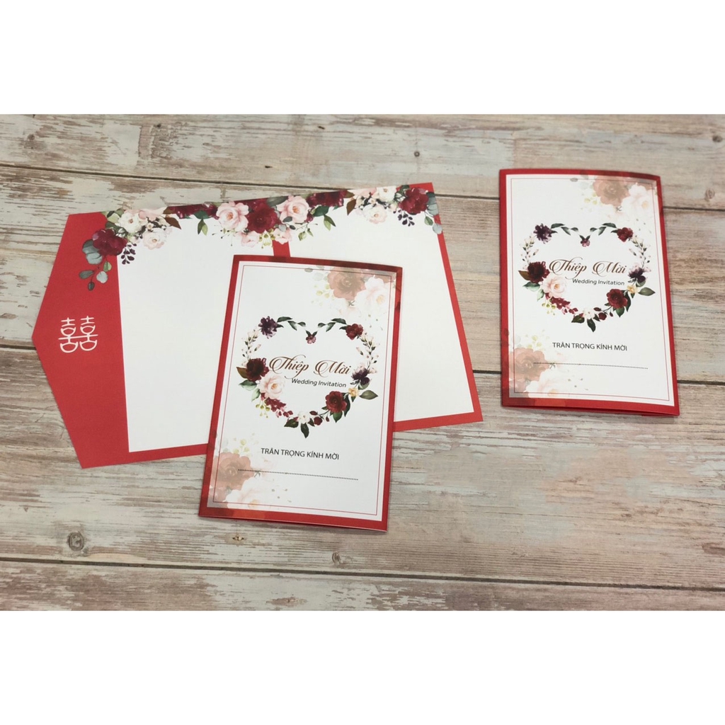 100 thiệp cưới in theo yêu cầu