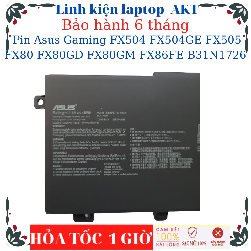 Pin laptop Asus TUF Gaming FX504 FX504GE FX505 FX80 FX80GD FX80GM FX86FE B31N1726 B31BN91