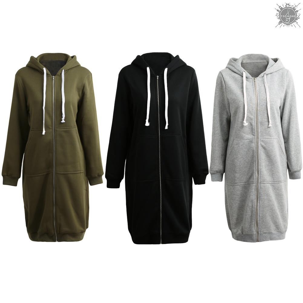Áo Khoác Hoodie Khóa Kéo Thời Trang Cho Nữ