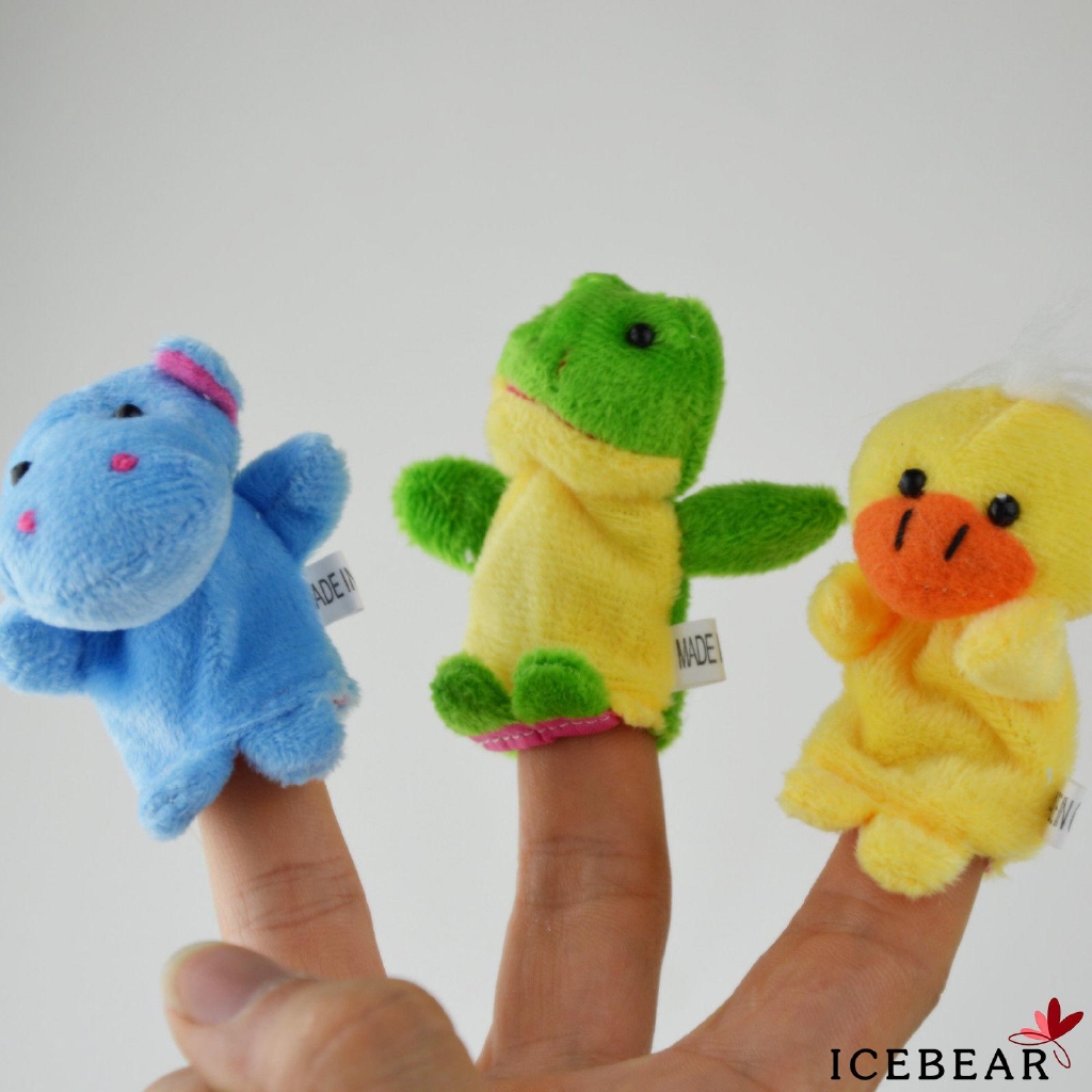 Bộ 10 con rối đeo đầu ngón tay chất liệu vải mềm cho các bé vừa chơi vừa học