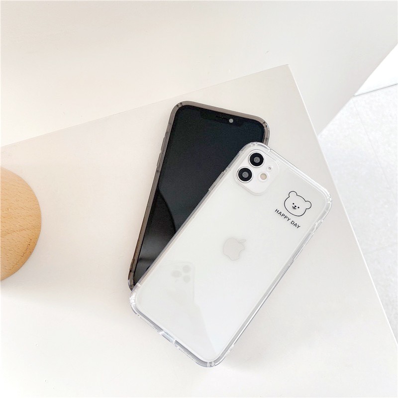 Ốp lưng iphone Gấu hạnh phúc trong cạnh vuông BVC 6/6plus/6s/6splus/7/7plus/8/8plus/x/xr/xs/11/12/13/pro/max/plus/promax | BigBuy360 - bigbuy360.vn