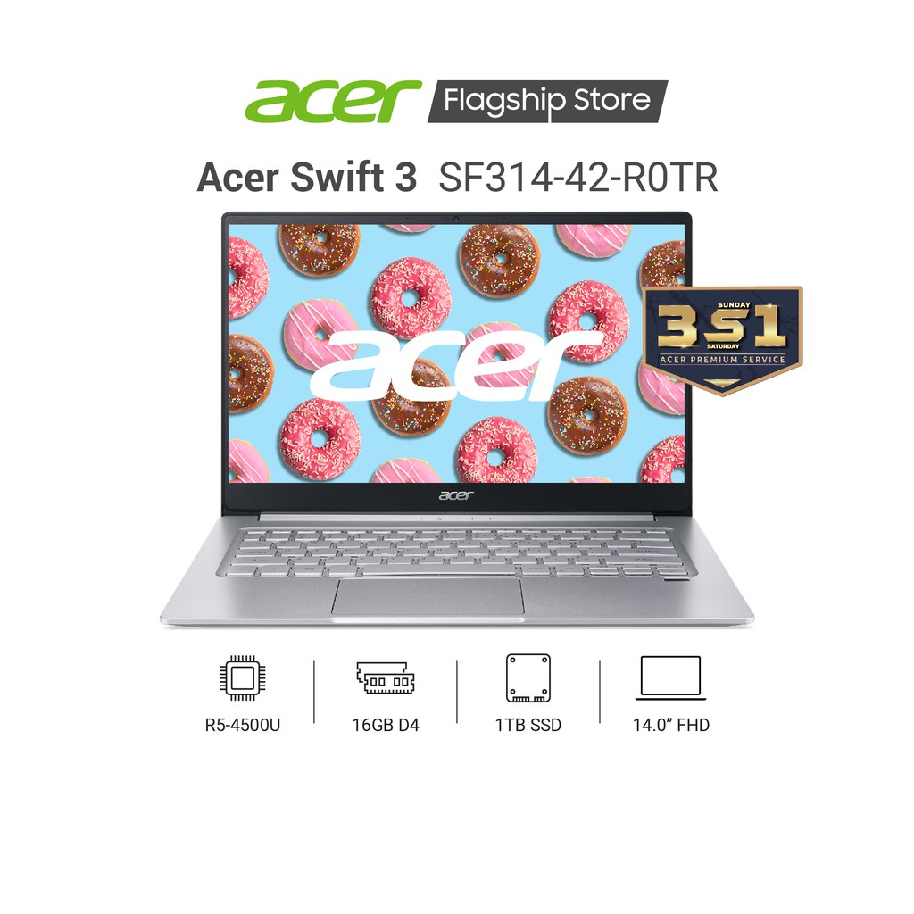 Laptop Acer Swift 3 (SF314-42-R0TR) R5-4500U | 16GB | 1TB SSD | 14.0" FHD | BẠC | Win10 | BigBuy360 - bigbuy360.vn