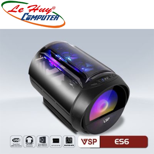 Vỏ máy tính VSP E-ROG Panora ES6 Gaming Đen/Trắng (No Fan)