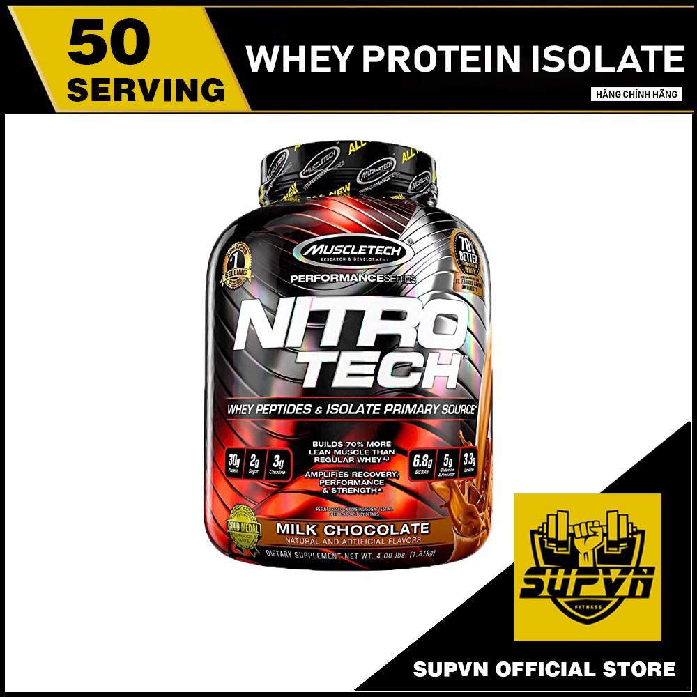 NITRO TECH WHEY ISOLATE 4LBS - Sữa bổ sung Protein hỗ trợ tăng cơ chất lượng cao giá tốt