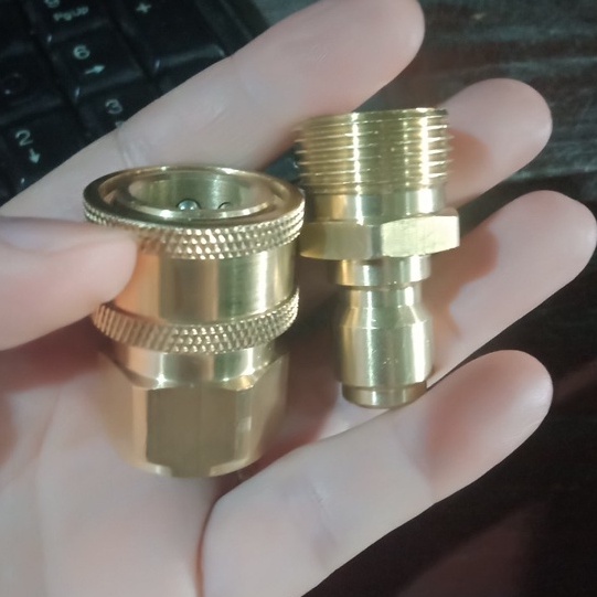 Bộ khớp nối nhanh dùng cho máy rửa xe, máy nén khí cỡ ren 22mm