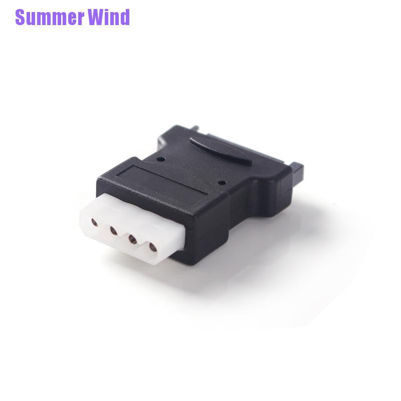 Summer Wind❥15Pin Sata Serial Ata Male To Molex Ide 4 Pin Female M-F Hard Drive Adapter
