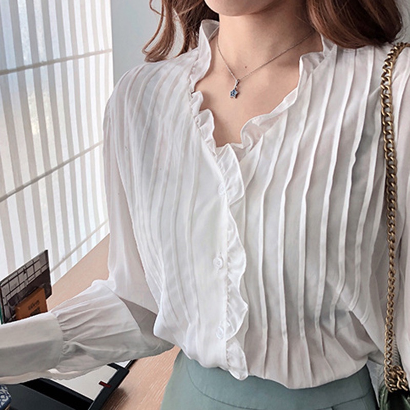 Áo sơ mi kiểu nữ công sở tiểu thư bánh bèo HA01