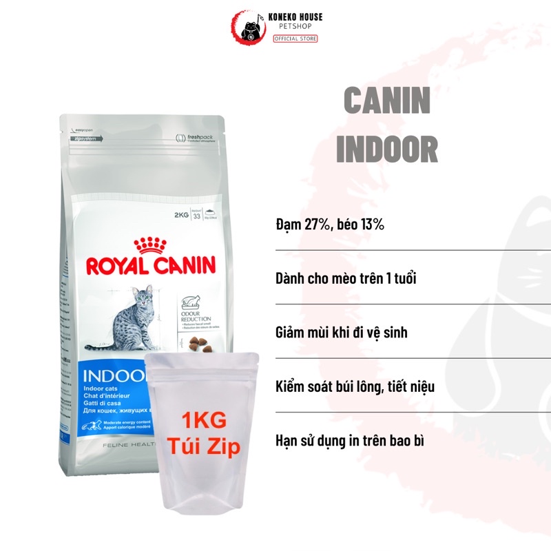 Thức ăn cho mèo ROYAL CANIN Indoor túi 1kg