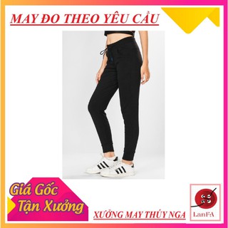 Quần💖 thun dài nữ jogger 3008_den💟