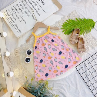 Siêu phẩm váy cotton thông hơi cho bé gái mặc hè siêu xinh yêu