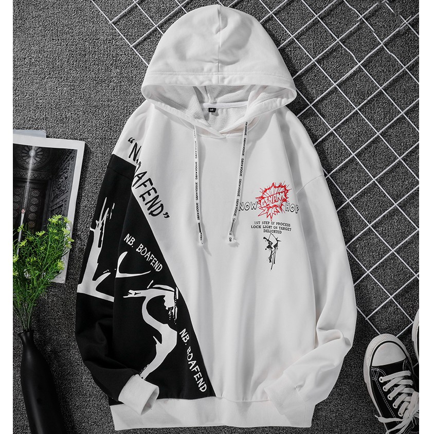 Áo Khoác Hoodies Nỉ Nam ROAFEND Mũ Trùm Đầu Phối Hai Màu Cá Tính Thời Trang Đường Phố Phong Cách AO TOP NAM 90000129