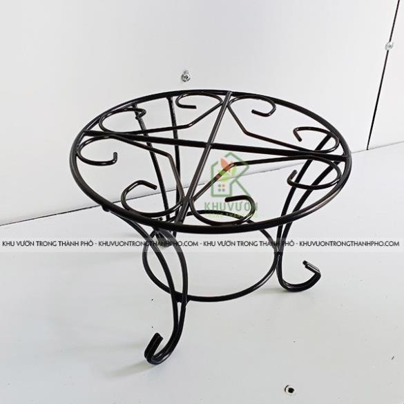 Đôn Sắt dấu hỏi Kê Chậu 22x17cm, Đế để chậu chậu cây cảnh