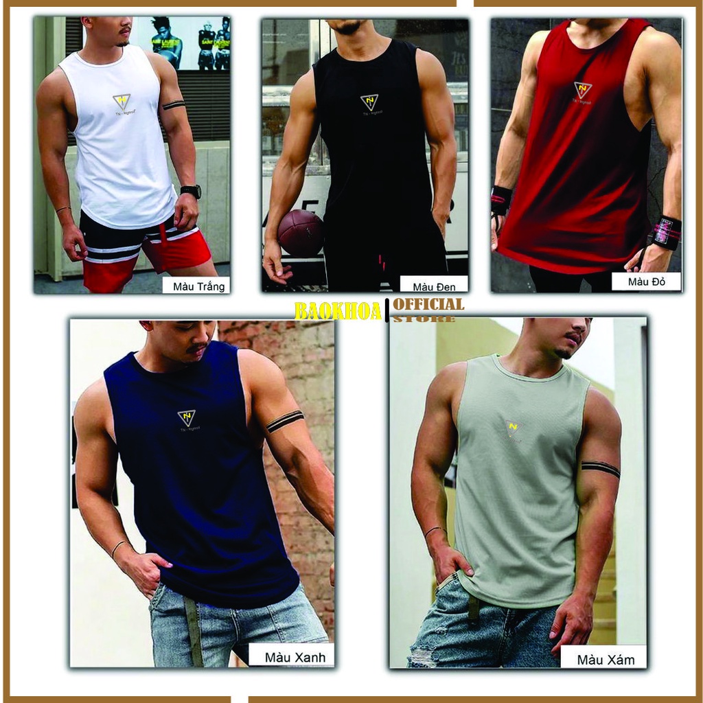 Áo 3 lỗ sát nách thoáng mát thể thao nam in ngực legend BAOKHOA_OFFICIAL size M-2XL
