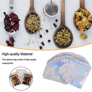 100PCS Polyester Film Aluminum Foil Aluminized Ziplock Bag Candy Bags