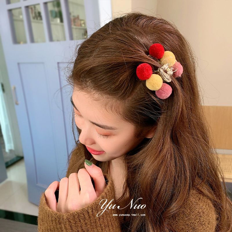 KẸP GẮP TÓC ĐÍNH QUẢ BÓNG LÔNG XINH XẮN🎊