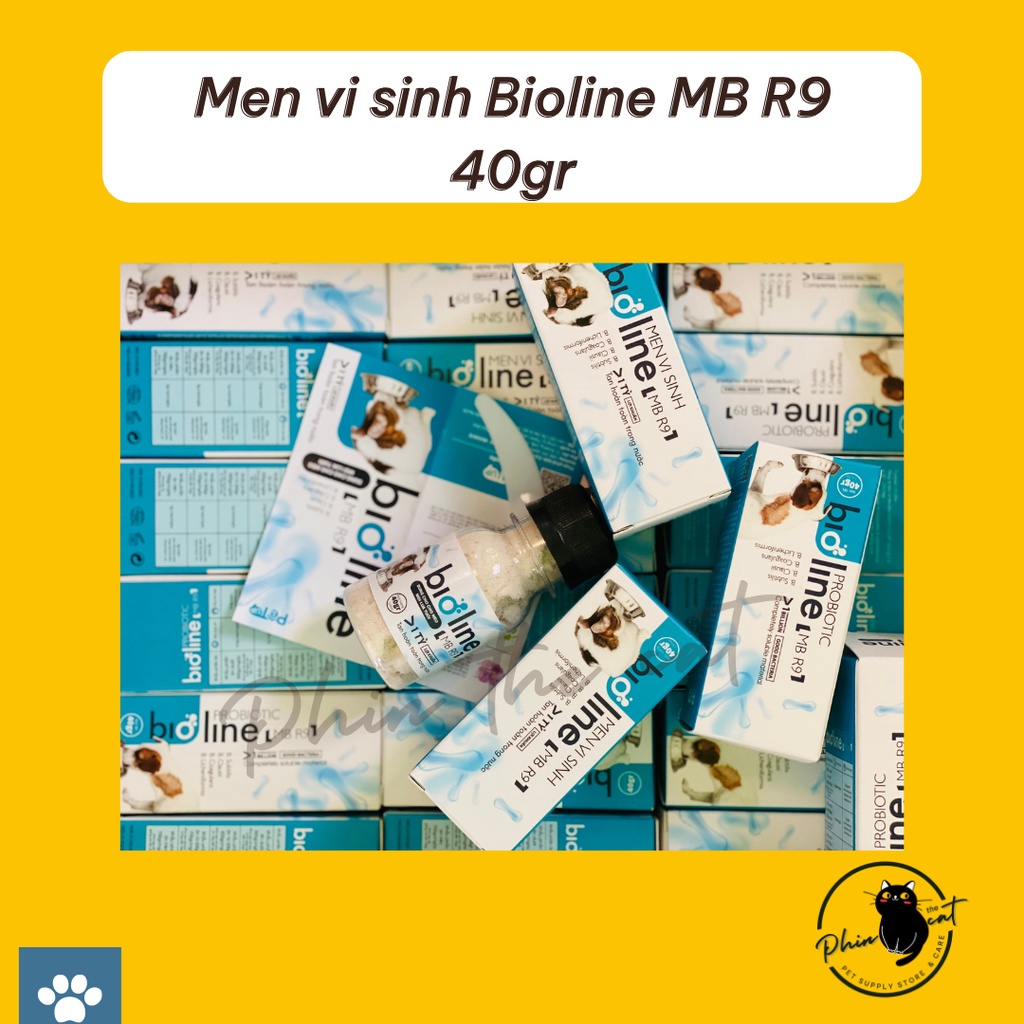 Men vi sinh, men tiêu hóa chó mèo BIOLINE MBR9 - Giảm tiêu chảy, táo bón, biếng ăn, khử mùi | phinthecat