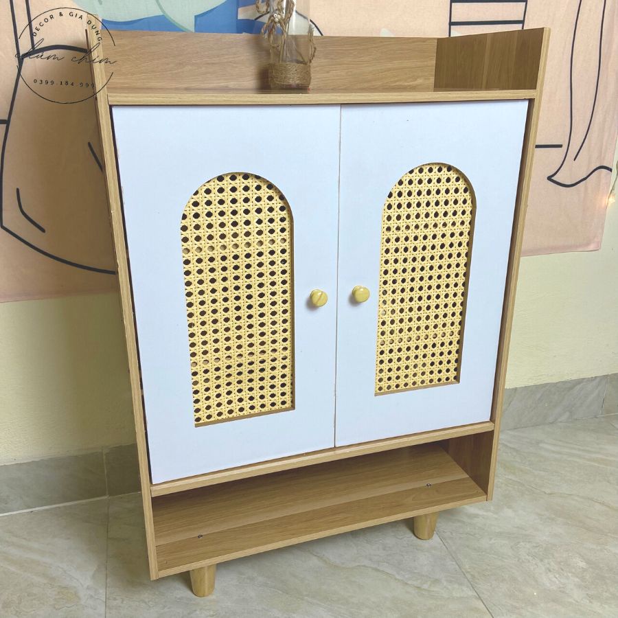 Tủ giày gỗ kết hợp chất liệu gỗ MDF cao cấp xuất khẩu