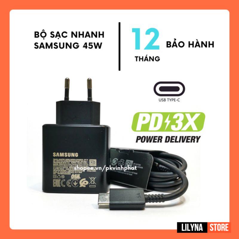 Củ Sạc Nhanh Samsung 45W Note 10 Plus S20 Ultra Chính Hãng 25W