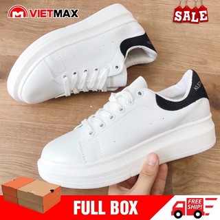 Giày sneaker MC QUEEN gót đen trơn hàng rẻ