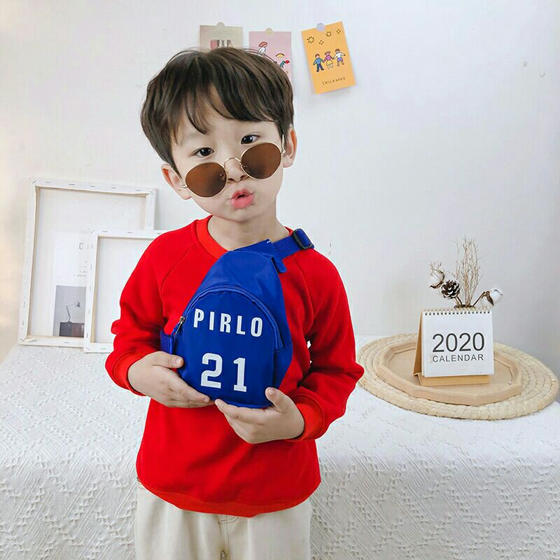 Túi đeo chéo đeo vai chữ số đang yêu cho bé trai bé gái chất vải dù mịn phong cách thời trang cá tính dễ thướng