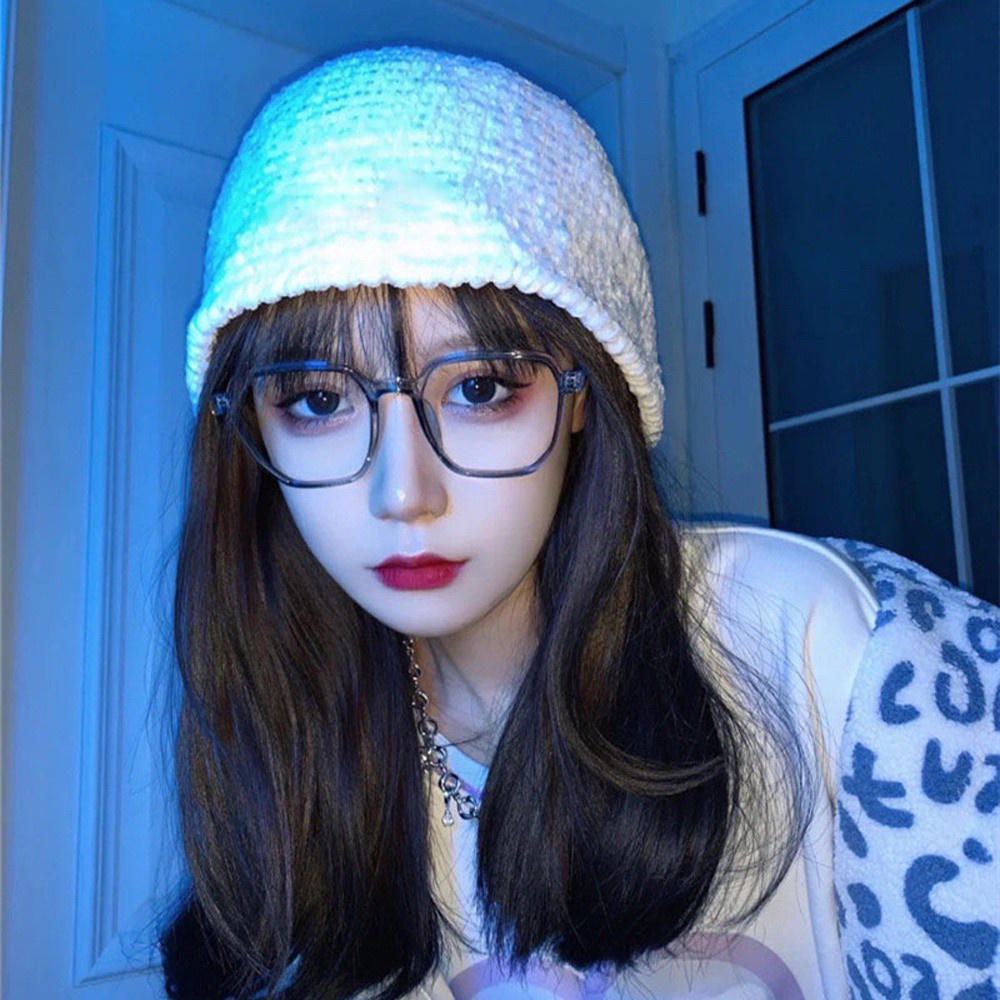 Aaron1 Kính Mát Gọng Lớn Trong Suốt Chống Ánh Sáng Xanh Phong Cách Vintage Thời Trang Cho Nam Nữ