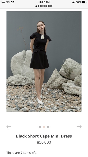 Black Short Cape Mini Dress - CoCoSin - New Tag - Size L - Check bảng size hình cuối