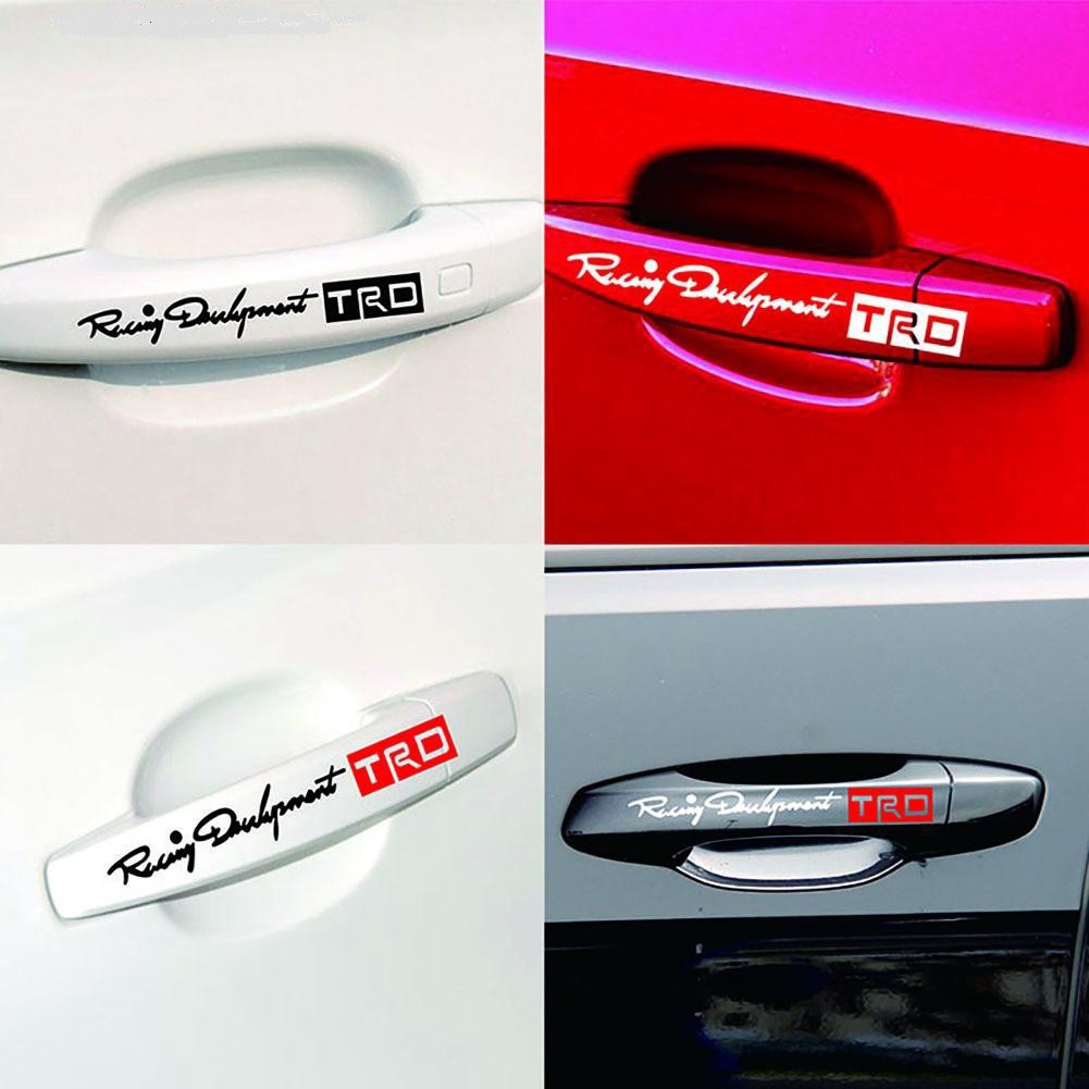Bộ 4 Tem Dán tay nắm chữ "Racing Development TRD"
