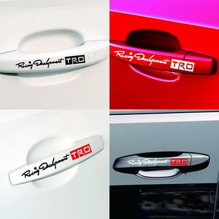 Bộ 4 tem dán tay nắm chữ "racing development trd"