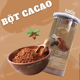 Bột Cacao Nguyên Chất Đắk Lắk Thơm Ngon Bổ Dưỡng Hộp 500g I Ăn Vặt BateFood