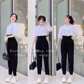 Quần tây lưng cao nhún bèo NU905