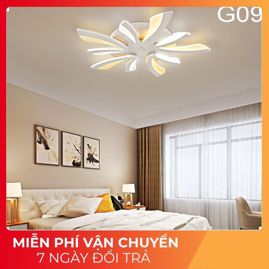 Đèn ốp trần trang trí nghệ thuật phòng khách phòng ngủ có 3 chế độ sáng tăng chỉnh sáng Bảo hành 12 tháng