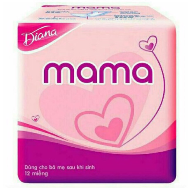 [HOẢ TỐC]Băng vệ sinh Diana mama gói 12 miếng