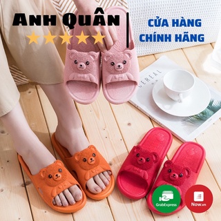  Dép lê quai ngang nữ hình mặt gấu nhiều màu sắc  dép đi trong nhà  nhà tắm  văn phòng  khách sạn ... hot nhất 2022 