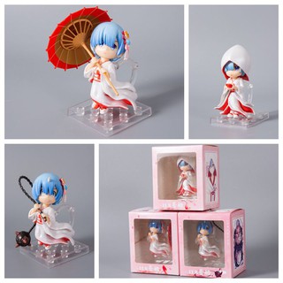 Bộ 3 mô hình nhân vật Rem Ram phi Re:Life mặc kimono bằng PVC